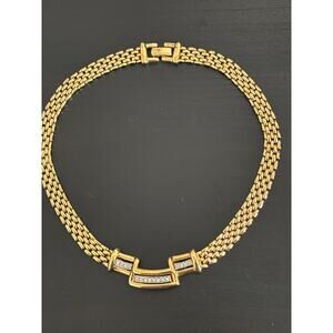 Courreges Necklace Gold Tone vintage Y2K Andrew Courreges Paris